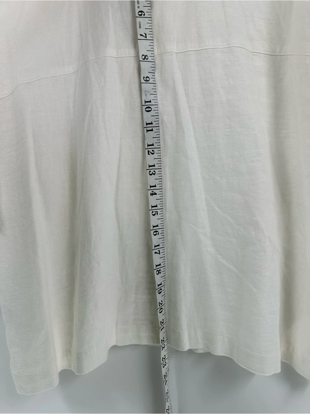Banana Republic Linen blend White Casual collar Button-Down boxy Shirt Sz M